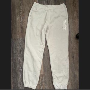 Hollister Men's Jogger Sweatpants in Grey/White/Tan